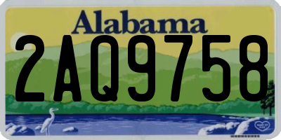 AL license plate 2AQ9758