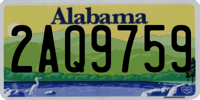 AL license plate 2AQ9759
