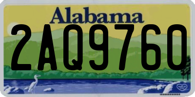 AL license plate 2AQ9760