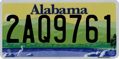 AL license plate 2AQ9761