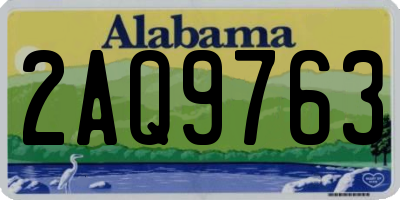 AL license plate 2AQ9763