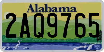 AL license plate 2AQ9765
