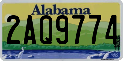 AL license plate 2AQ9774
