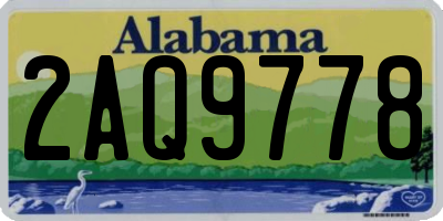 AL license plate 2AQ9778