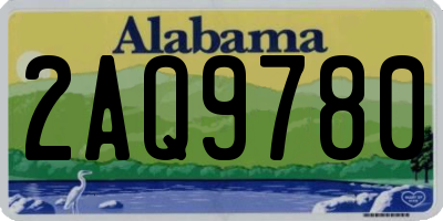 AL license plate 2AQ9780