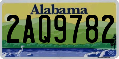 AL license plate 2AQ9782