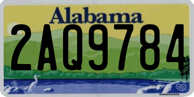 AL license plate 2AQ9784