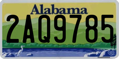 AL license plate 2AQ9785