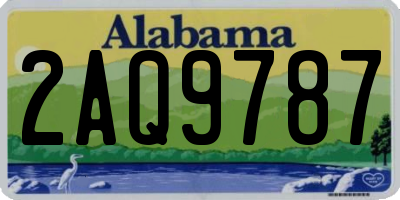 AL license plate 2AQ9787