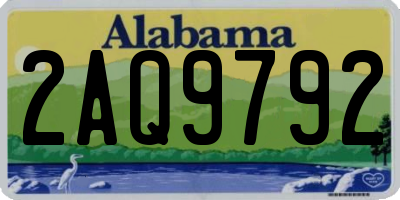 AL license plate 2AQ9792