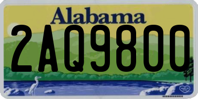 AL license plate 2AQ9800