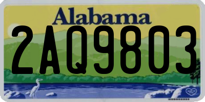 AL license plate 2AQ9803