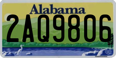 AL license plate 2AQ9806