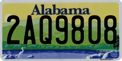 AL license plate 2AQ9808