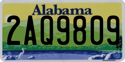 AL license plate 2AQ9809
