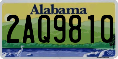 AL license plate 2AQ9810
