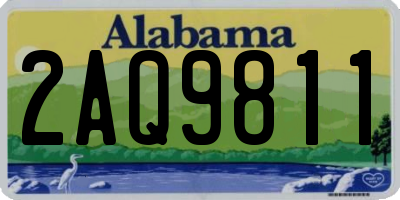 AL license plate 2AQ9811