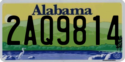 AL license plate 2AQ9814