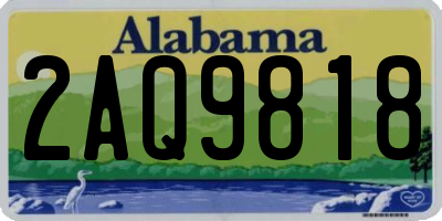AL license plate 2AQ9818
