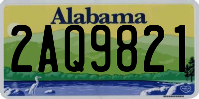 AL license plate 2AQ9821