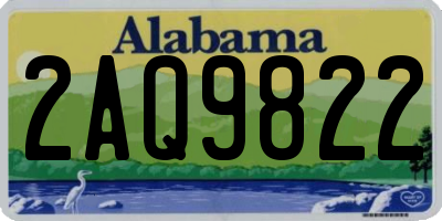 AL license plate 2AQ9822
