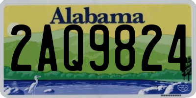 AL license plate 2AQ9824