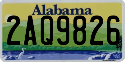 AL license plate 2AQ9826