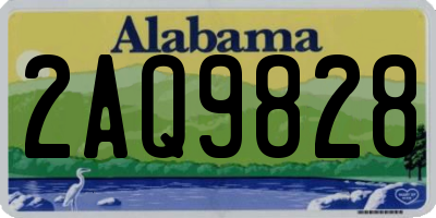AL license plate 2AQ9828