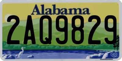 AL license plate 2AQ9829