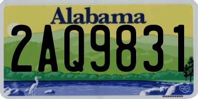 AL license plate 2AQ9831