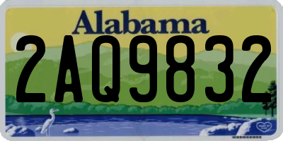 AL license plate 2AQ9832