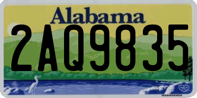AL license plate 2AQ9835