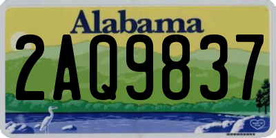 AL license plate 2AQ9837