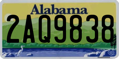 AL license plate 2AQ9838