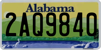 AL license plate 2AQ9840