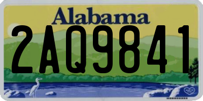 AL license plate 2AQ9841