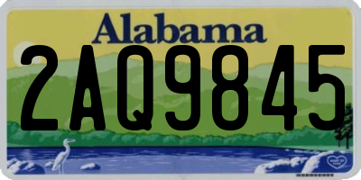 AL license plate 2AQ9845