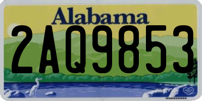 AL license plate 2AQ9853