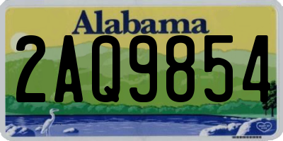 AL license plate 2AQ9854