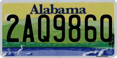 AL license plate 2AQ9860