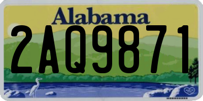 AL license plate 2AQ9871