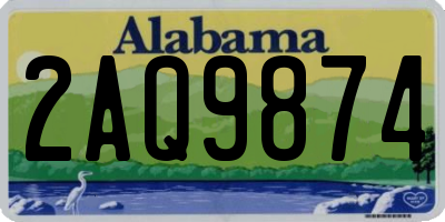 AL license plate 2AQ9874