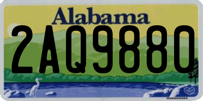 AL license plate 2AQ9880
