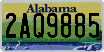 AL license plate 2AQ9885