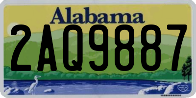 AL license plate 2AQ9887