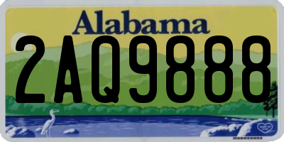 AL license plate 2AQ9888