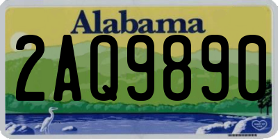 AL license plate 2AQ9890