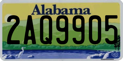 AL license plate 2AQ9905