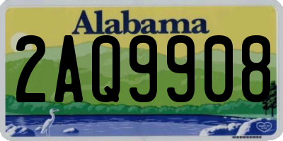 AL license plate 2AQ9908