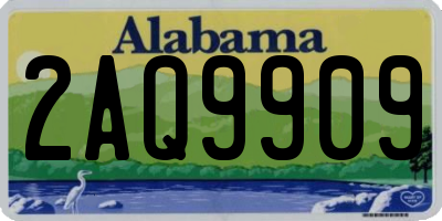 AL license plate 2AQ9909